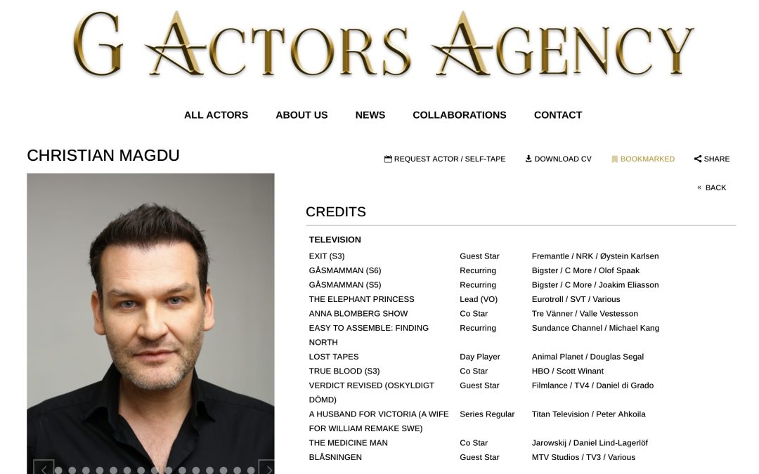 G Actors Agency signs Christian Magdu